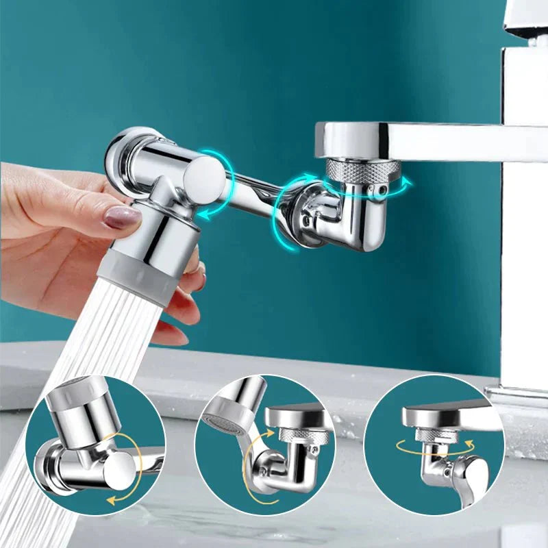 Arm Swivel Faucet Extension - 1080° Rotating Kitchen Sink Tap Extender